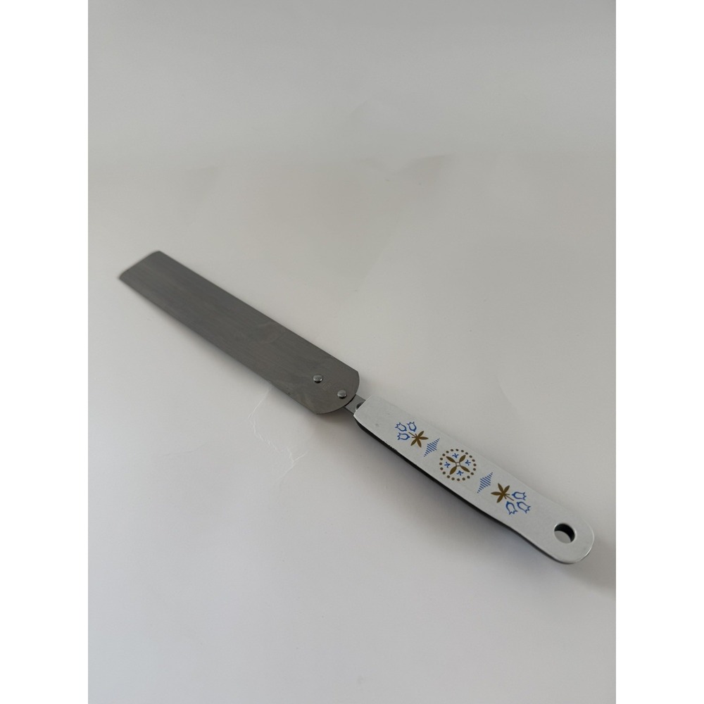 EKCO Kitchen Icing Spreader Spatula Tulip Floral Stainless Steel 11.5in Vintage